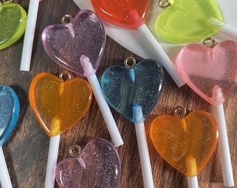 20 Ps - Dijes de piruleta de resina mixta