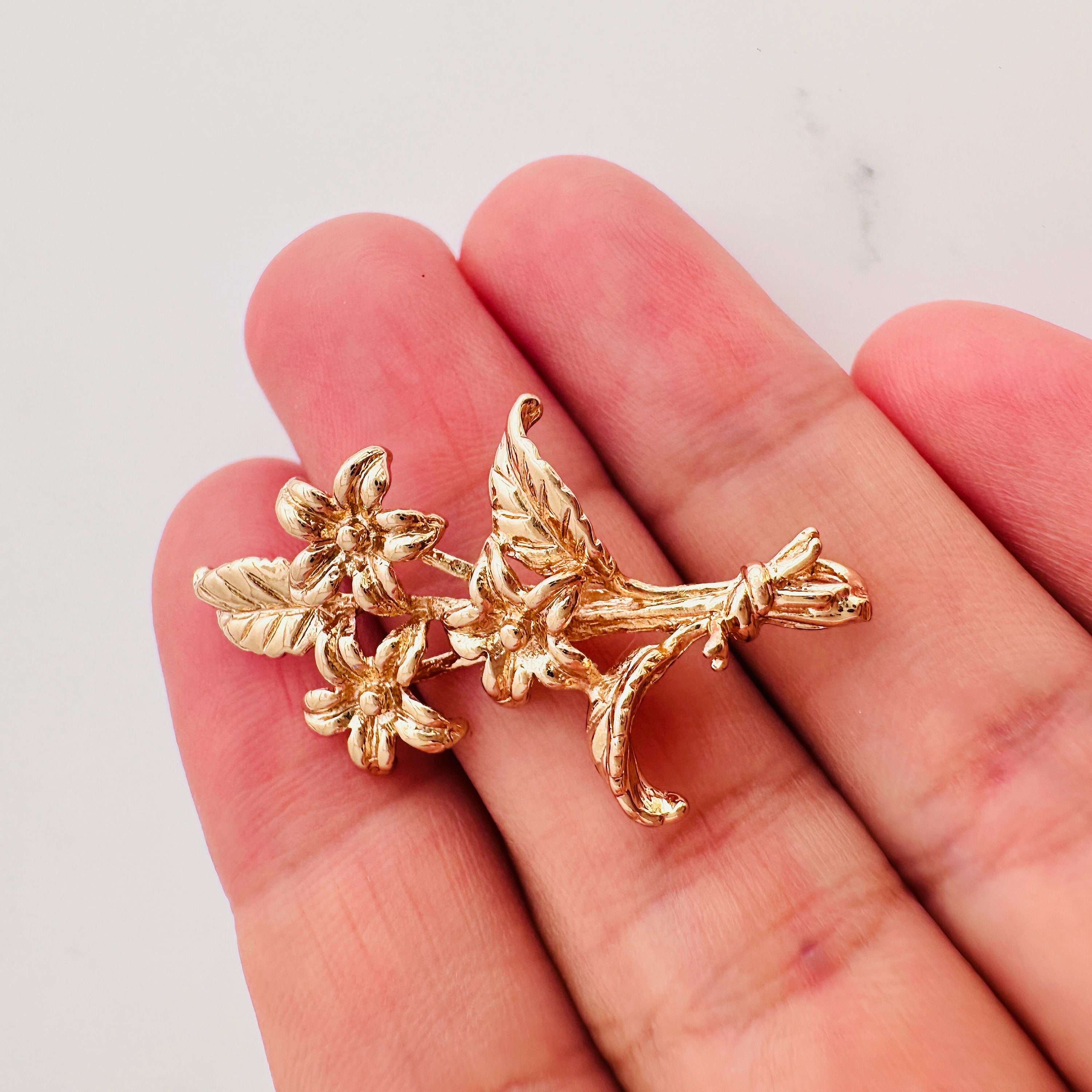 Flower Link Connector - Gold Plated - 1 Pcs - 35x20mm - Etsy