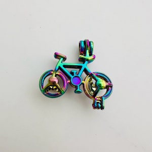 Fahrrad-Medaillon Anhänger - Für 8 mm Perle - (ohne Kette & Perle)