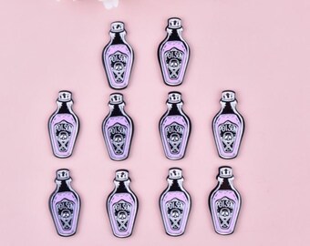 10pcs, Acrylic Bottle Charms