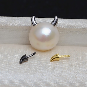 5 Pcs - Sterling Silver Horn Beads Caps - 3*2mm