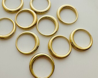 20,  Circle Links , Gold Plated,  18x18mm