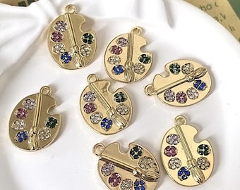 20 Ps - Charms de paleta de esmalte - 20 mm