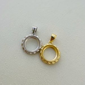 1 Pcs  - Sterling Silver Round Bezel Setting - 10mm