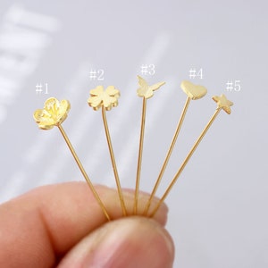 10 or 30 Pcs,  Flowers , Heart , Star Head Pin - 40mm