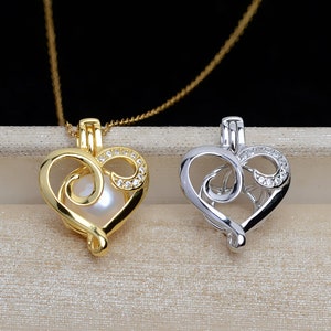 1 Pcs  - Sterling Silver Heart Locket Pendant  -  (chain & bead excluded)