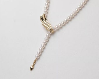 Without Pearl , Cubic Zirconia Wing Spring Clip Bail  - Necklace Shortener -Security Clasp -1 ps,  26mm, hole 3mm