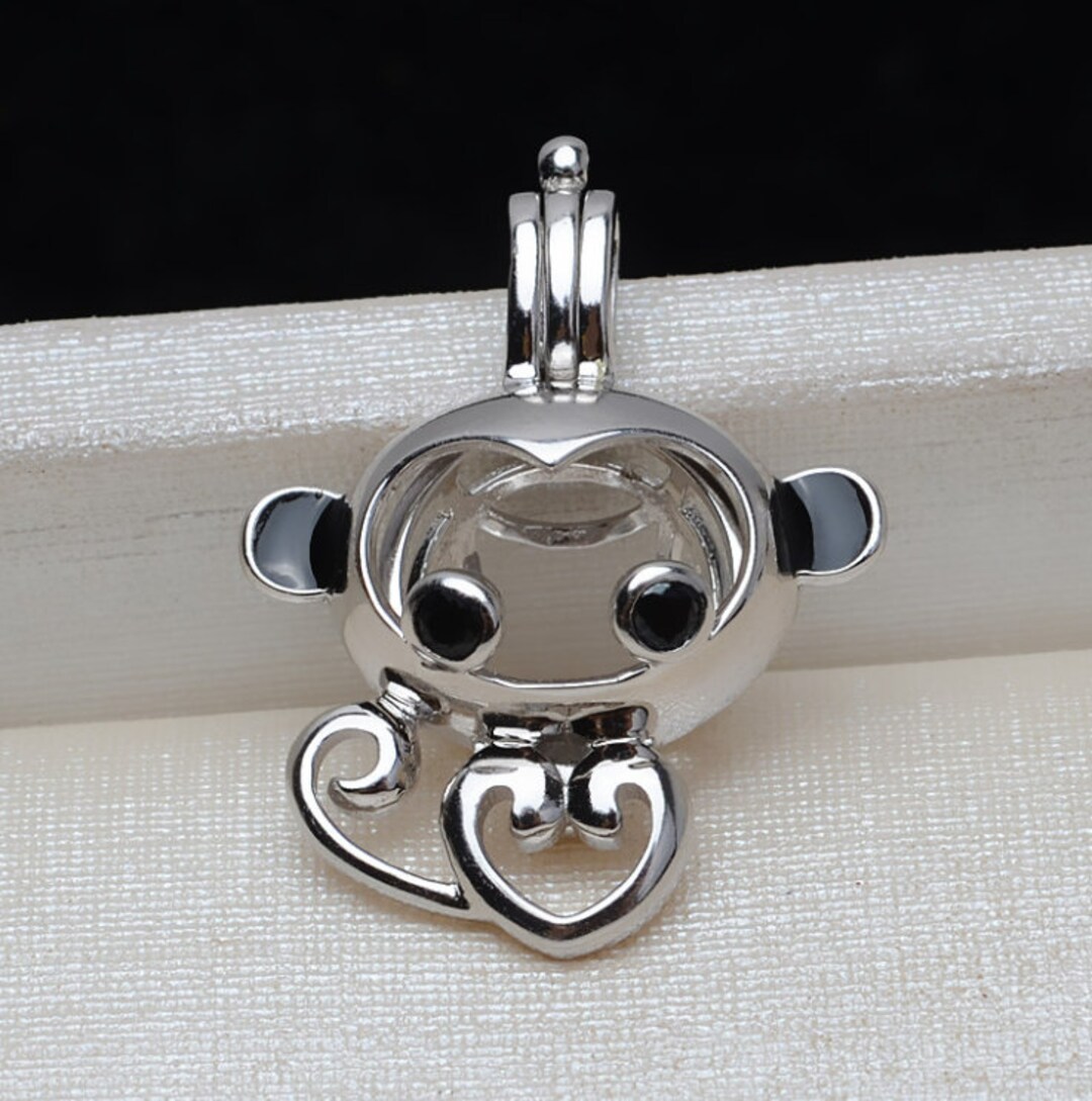 Locket Monkey 1 Pcs - Sterling Silver Monkey Locket Pendant - Etsy