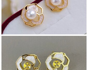 Accesorios para pendientes chapados en oro, Alfiler de plata de ley, 1 par, 10 mm, copa 3 mm, sin perla