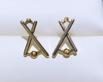 Accesorios para pendientes - Pin de plata de ley - 1 par, 12 mm, copa de 3 mm, sin perla