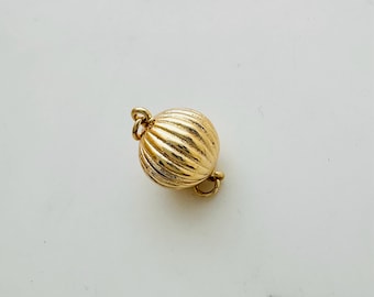 1- Pcs  - Pumpkin Ball Magnetic Clasp - 10x10mm