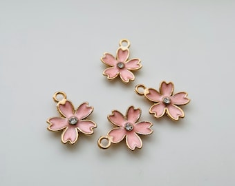 20 x Floral Flower Charms - 16x13mm