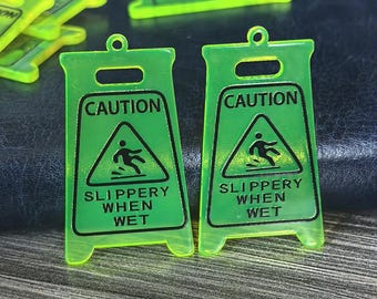 10 Ps - Acrylic Caution Charms