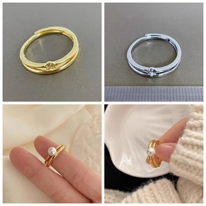 1 Pcs Blank Ring Setting Adjustable Gold / Silver Plated Cup 3mm image 1