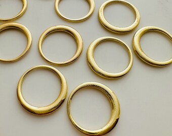 20,  Circle Links , Gold Plated,  24x24mm