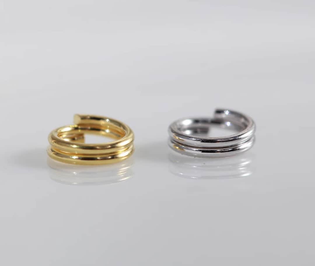 10 Pc. Sterling Silver Split Rings, Double Jump Rings - Outer 5mm ...