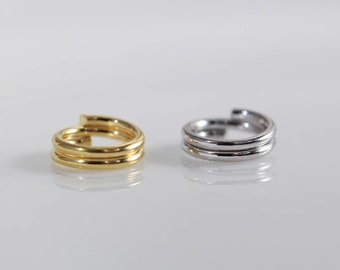 10 pc. Sterling silver split rings,  double jump rings - Outer 5mm, Inner 3.5mm