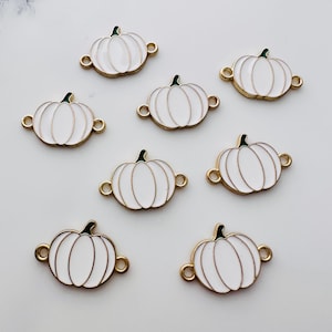 10pcs- Pumpkin Charms - 15x22mm