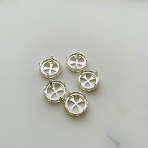 5 Pcs - Round 4 Claw Stone Setting - Silver Prong Setting - 10mm