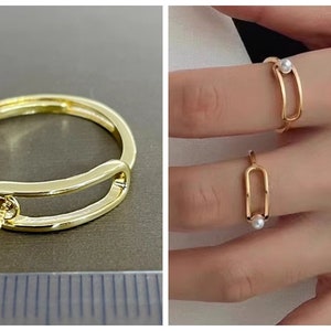 1 Pcs Blank Ring Setting Adjustable Gold Plated Cup 3mm image 1