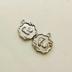 Handprint Footprint Pendant - 10PCS - 20x17mm