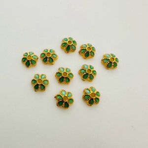 10 x  Enamel Beads Caps - 5mm -Hole 1mm