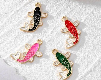 20 Ps - Charms de peces esmaltados mixtos