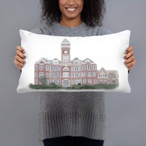 Tillman Hall - Clemson University - Throw Pillow - Gift, Graduation, Holiday, Reunion | Original Art