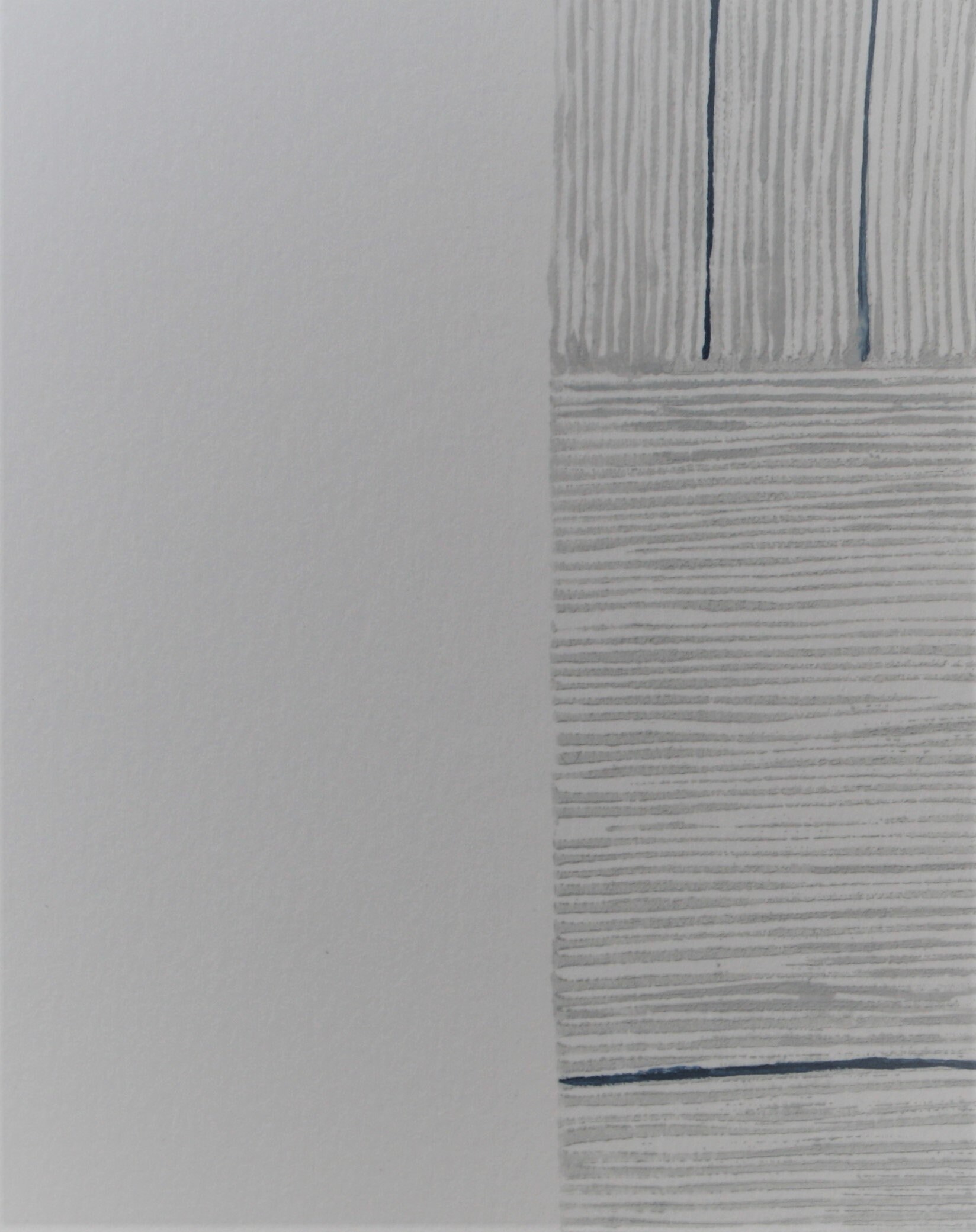 Grey lines lino print original bespoke minimalist design Etsy