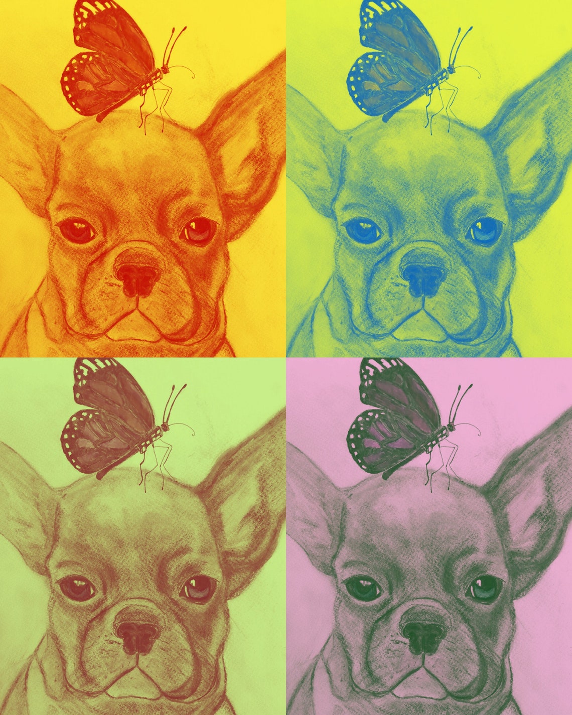 Colourful Pet Portrait Pop Art Pet Portrait Etsy