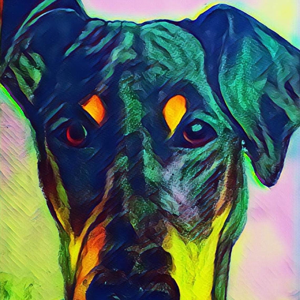 Colourful Pet Portrait Pop Art Pet Portrait Etsy