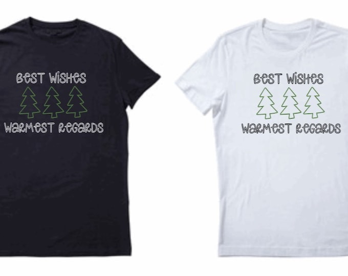 Best Wishes Warmest Regards Adult Christmas Graphic Tee Schitts Creek