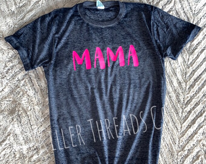 Mama Acid Wash Graphic Tee