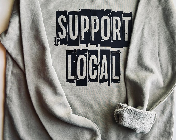 Support Local Adult Crewneck Sweatshirt