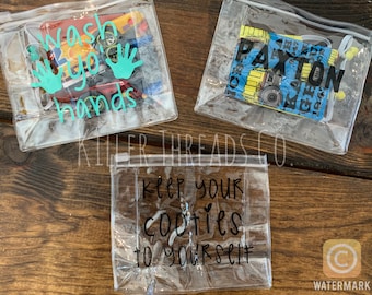 Face Mask Storage Bags Plastic Reusable Zip Close