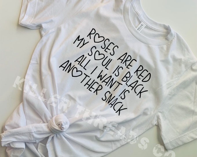 Roses Are Red, My Soul Is Black Adult Graphic Tee
