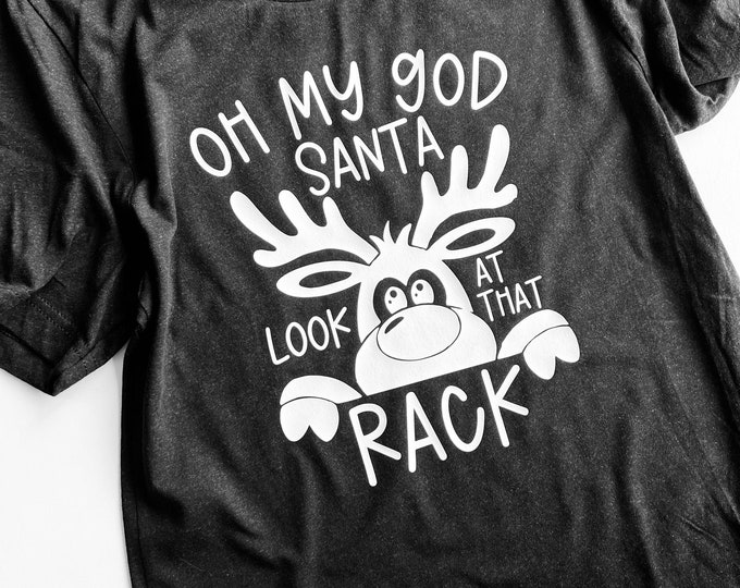 Santa Look At That Rack Adult Graphic Tee