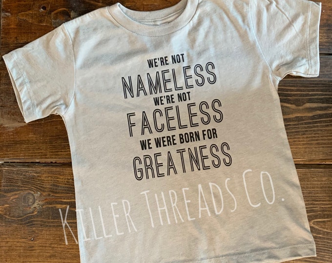 Greatness Shirt - Motivational Kids Shirt - Papa Roach Shirt - Hard Rock Shirt - Born For Greatness