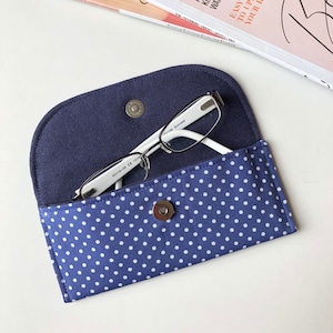 Blau fleckig Stoff weiches Brillenetui, Sonnenbrille Etui, Lesebrillen Etui