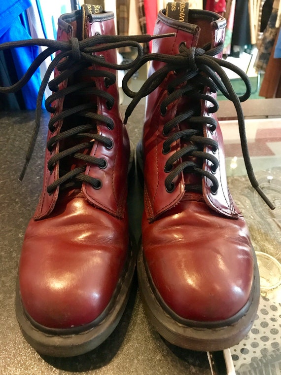 1 hole oxblood doc martens