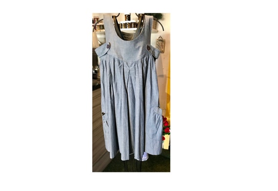 1980's pinafore dress