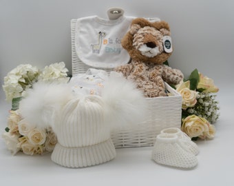 Gorgeous Giraffe And Mary Mayer Afrique Lion Hamper, Neutral Baby Gift Hamper, Baby Shower Gift