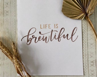 Impression de bière, impression de café, la vie est une impression brassée