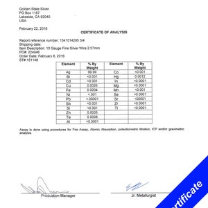 Golden State Silver 9999 Pure Silver Wire 10 gauge .101 Two 5 Rods w/ Tube Best Purity for Making Colloidal image 2