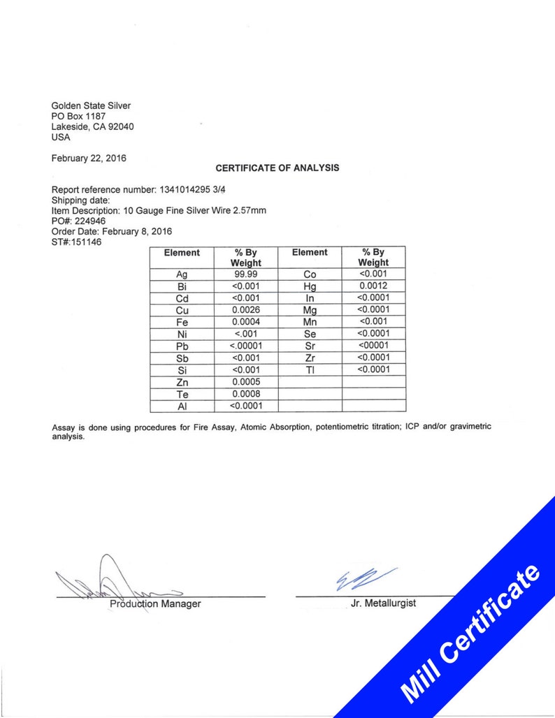 Golden State Silver 9999 Pure Silver Wire 10 gauge .101 Two 5 Rods w/ Tube Best Purity for Making Colloidal image 2