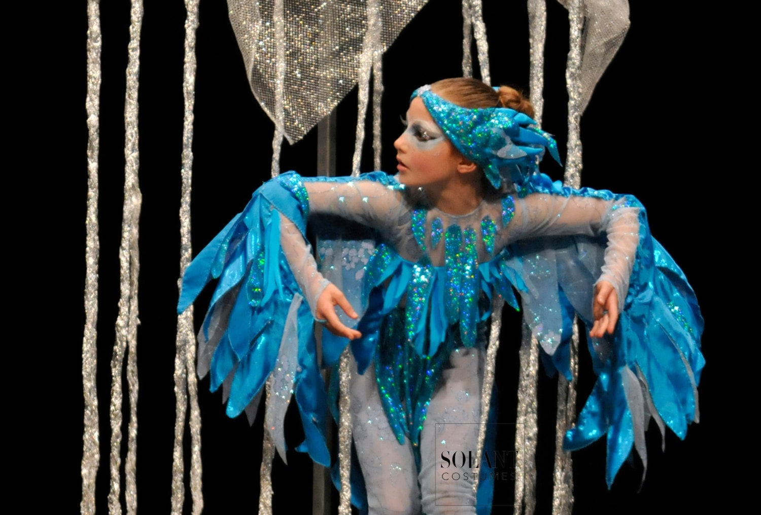 blue contemporary dance costume