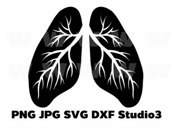 SVG/JPG/PNG Human Lung - Hand Drawing Vector file Image file Cutting file - Digital files Instant Download
