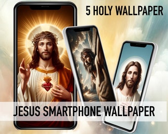 Sacred Jesus Blessings : Set of 5 Smartphone Jesus Wallpapers - Set 3