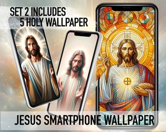 Sacred Jesus Blessings : Set of 5 Smartphone Jesus Wallpapers - Set 2