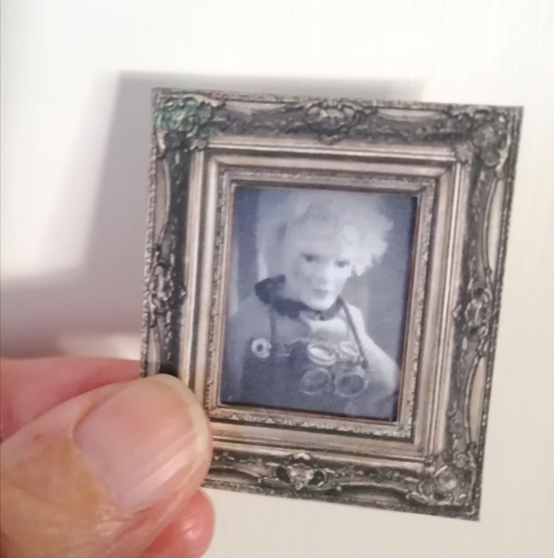 Dollhouse Printable Framed Portrait Kit 3 Mini B&amp;W Photos and Frames ...
